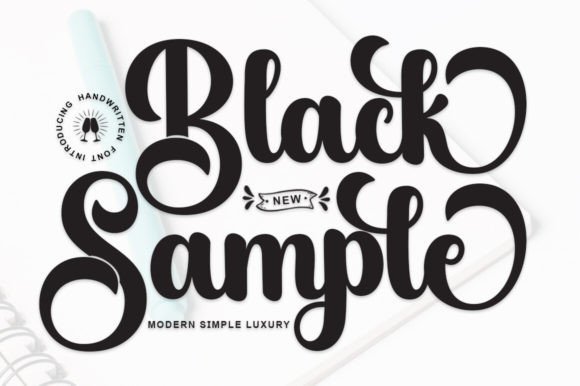 Black Sample: A Script Font for Timeless Elegance