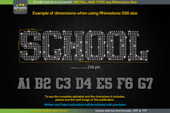Instantly Create Sparkle: The RS02 Atletico TTF RHINESTONE Template