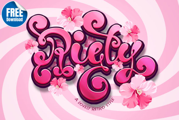 Riety: A Retro Font for Timeless Wedding and Holiday Projects