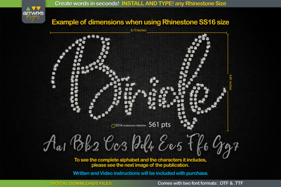 RS01 Cursiva Rhinestone Template TTF: A Designer's Sparkle